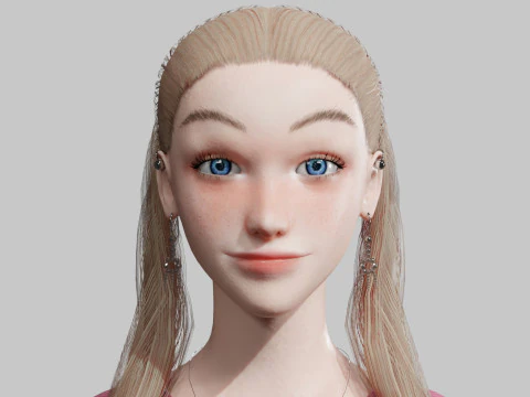 Cute Standard Woman V29209 3D Model