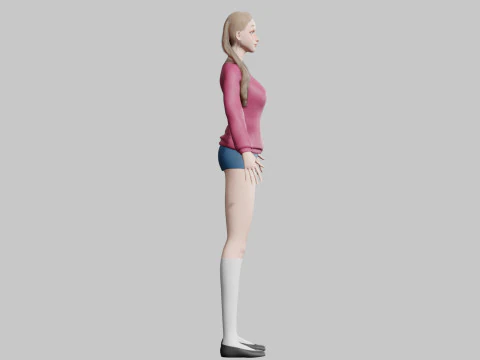 Cute Standard Woman V29209 3D Model