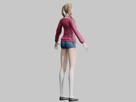 Cute Standard Woman V29209 3D Модель