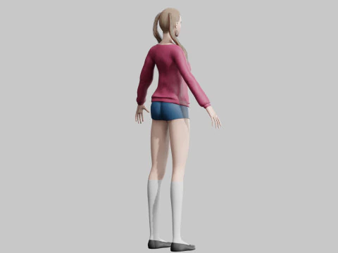 Cute Standard Woman V29209 3D Model