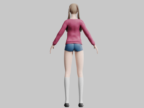 Cute Standard Woman V29209 3D Модель