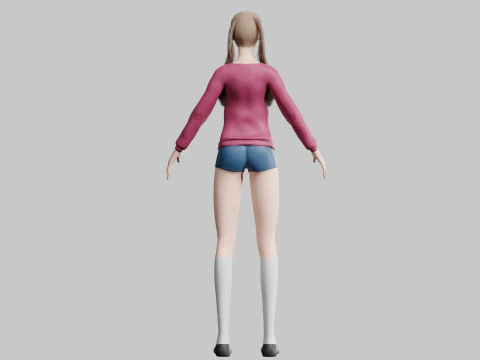 Cute Standard Woman V29209 3D Model
