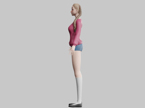 Cute Standard Woman V29209 3D Модель