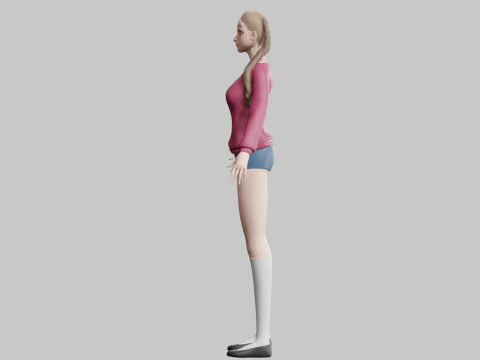 Cute Standard Woman V29209 3D Model