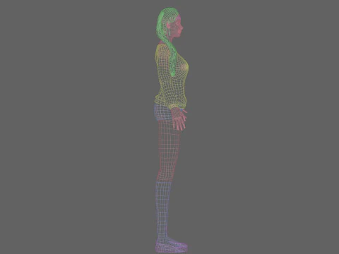 Cute Standard Woman V29209 3D Model