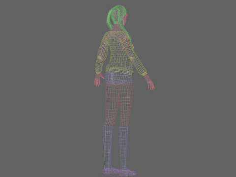Cute Standard Woman V29209 3D Model