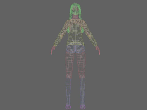 Cute Standard Woman V29209 3D Model