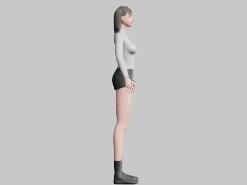 Cute stylized woman V25486 3Dモデル