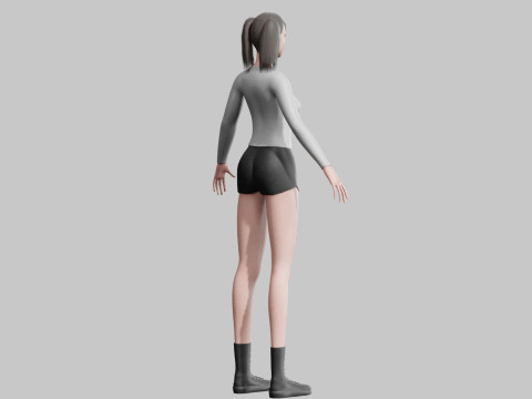 Cute stylized woman V25486 3Dモデル
