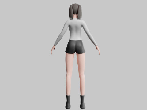 Cute stylized woman V25486 3Dモデル