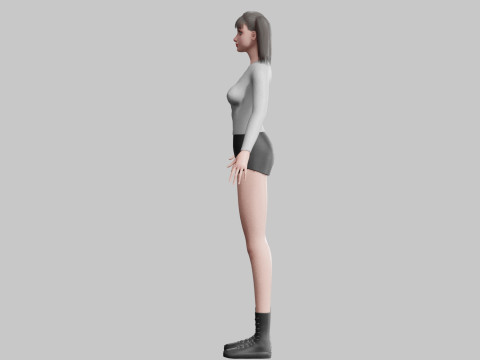 Cute stylized woman V25486 3Dモデル