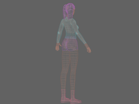 Cute stylized woman V25486 3Dモデル