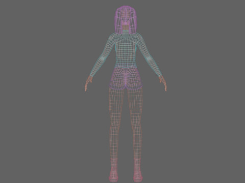 Cute stylized woman V25486 3Dモデル
