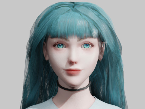 Cute teen woman V35325 3Dモデル