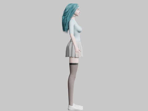 Cute teen woman V35325 3Dモデル