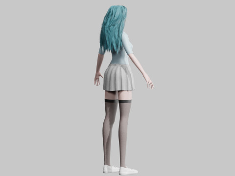 Cute teen woman V35325 3Dモデル