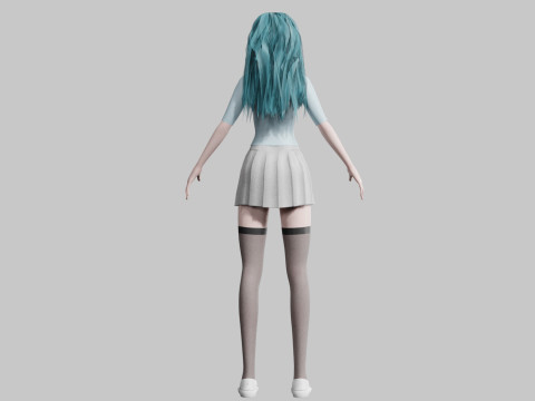 Cute teen woman V35325 3Dモデル