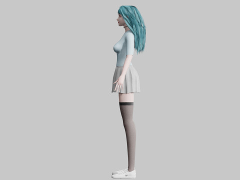 Cute teen woman V35325 3Dモデル