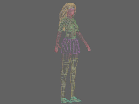 Cute teen woman V35325 3Dモデル