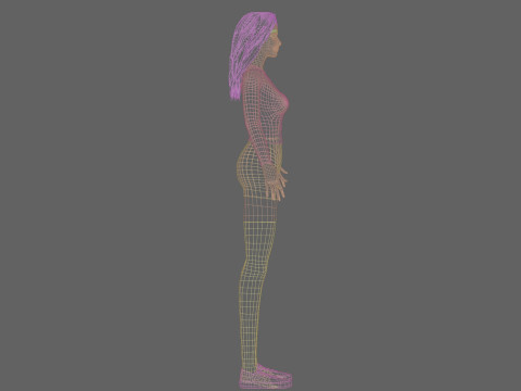 Cute Young Woman V35121 3Dモデル
