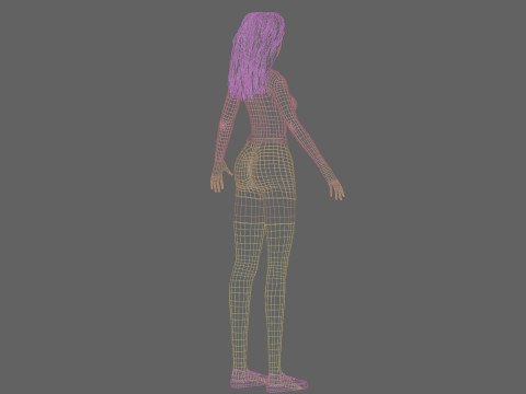 Cute Young Woman V35121 3Dモデル