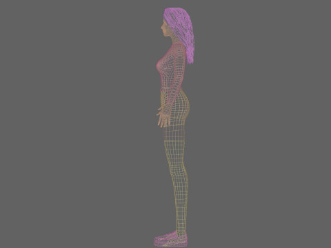 Cute Young Woman V35121 3Dモデル