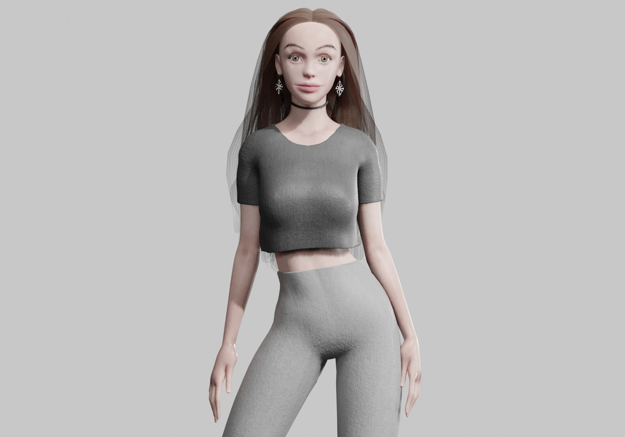 Wanita Cantik Dasar V36069 Model 3D .c4d .max .obj .3ds .fbx .stl .blend 
