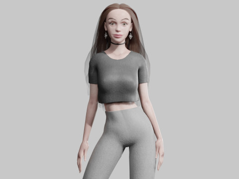 Pretty Basic Woman V36069 3D Model