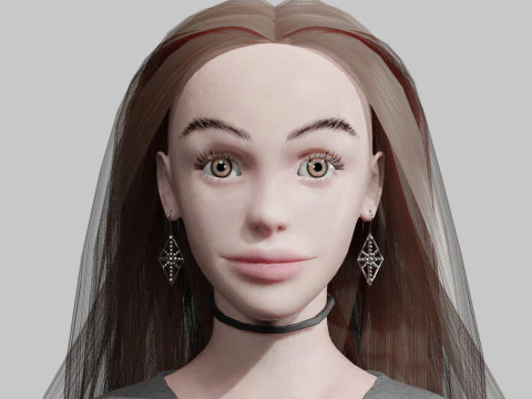 Wanita Cantik Dasar V36069 Model 3D