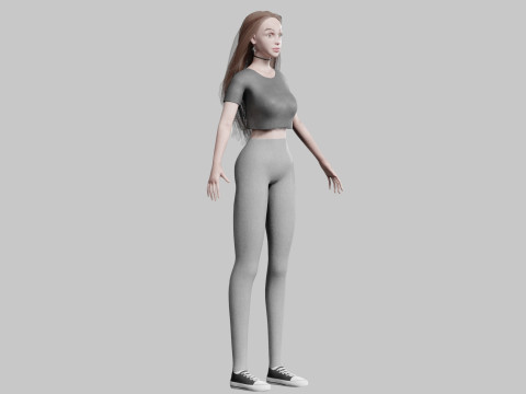 Pretty Basic Woman V36069 Modelo 3D