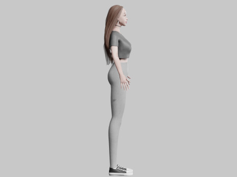 Pretty Basic Woman V36069 Modelo 3D