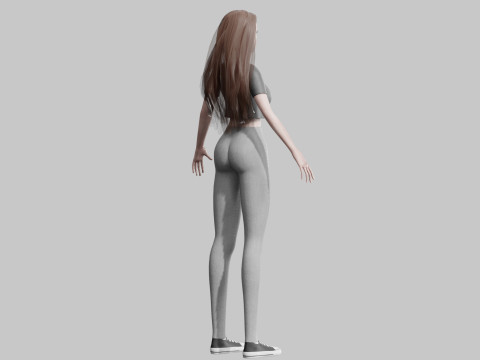 Pretty Basic Woman V36069 Modelo 3D