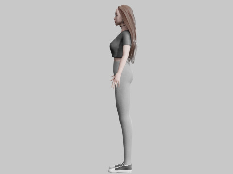 Pretty Basic Woman V36069 Modelo 3D