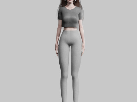 Pretty Basic Woman V36069 Modelo 3D