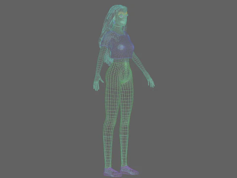 Wanita Cantik Dasar V36069 Model 3D