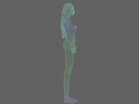 Pretty Basic Woman V36069 Modelo 3D