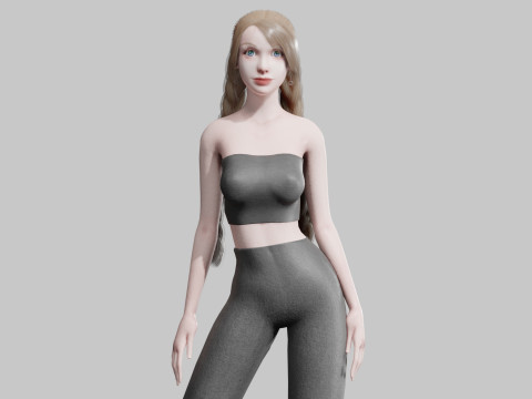 Pretty Beautiful woman V26479 Model 3D