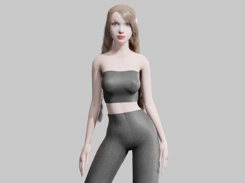 Pretty Beautiful woman V26479 3D Model