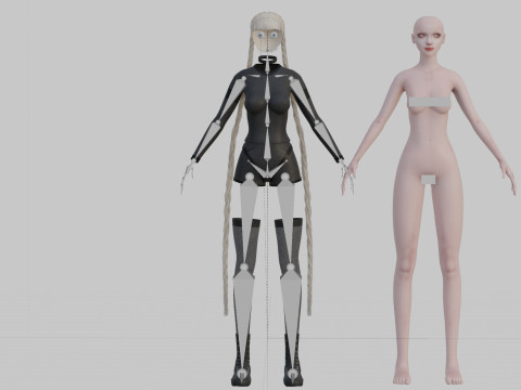 Mooie klassieke vrouw V38302 3D Model