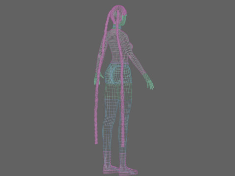 Mooie klassieke vrouw V38302 3D Model