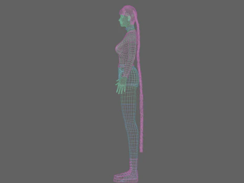 Pretty classic woman V38302 3D Model
