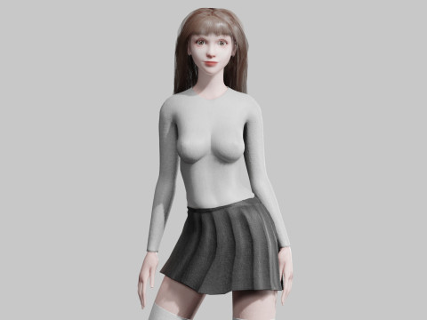 Pretty cool woman V33942 3D Model
