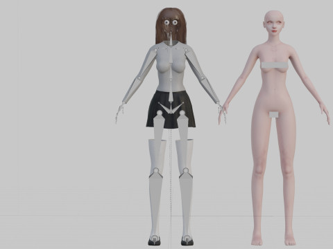 Довольно крутая женщина V33942 3D Модель