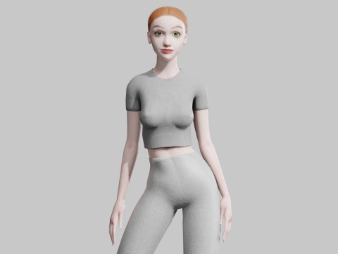 Pretty cute Woman V23529 3D 모델