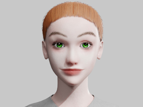 Pretty cute Woman V23529 Model 3D
