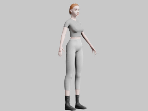 Pretty cute Woman V23529 Model 3D