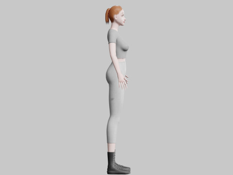 Pretty cute Woman V23529 Model 3D