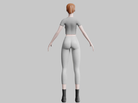 Pretty cute Woman V23529 Model 3D