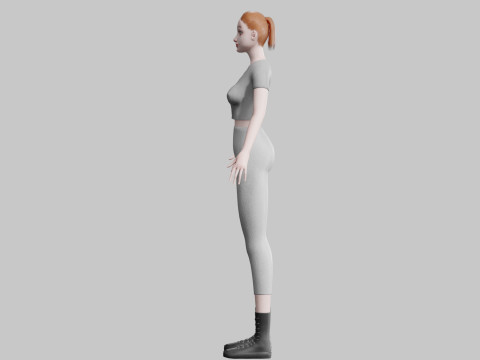 Pretty cute Woman V23529 Model 3D