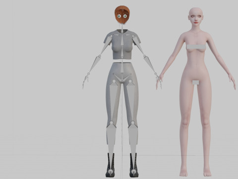 Pretty cute Woman V23529 Model 3D